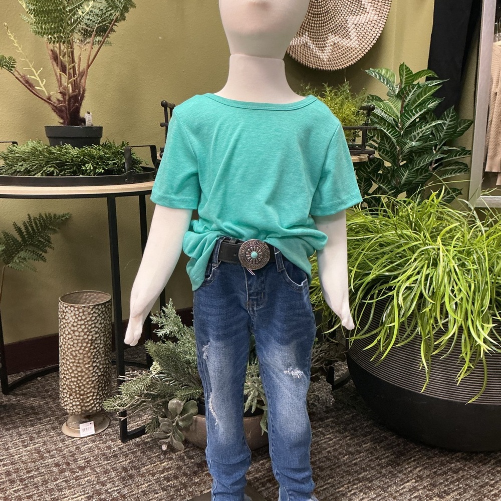 Vibrant Aqua Kids Tee